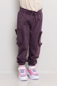 Joggebukse med sidelommer Lilla
