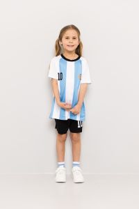 Fotballsett 2delt Argentina hvit-blå-sort