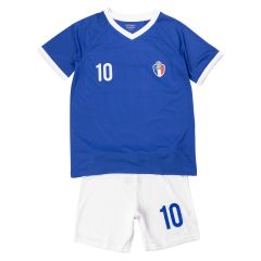 Fotballsett 2delt France blå-hvit