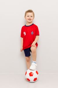 Fotballsett 2delt Norge rød-blå