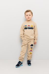 Joggebukse med trykk Beige