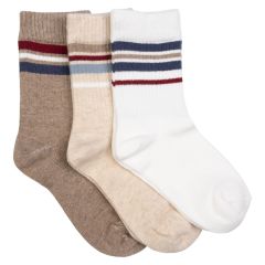Sokker 3pk Hvit-offwhite-brun