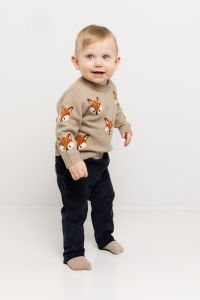 Strikkegenser rev Beige