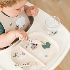Tallerken Foodie sklisikker med 3 separate rom Sand