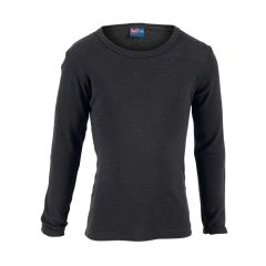 Tom & Trine trøye i 100% merinoull med lang erm og rund hals marine