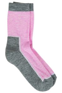 Safa Ullfrotte sokker 2pk rosa/grå