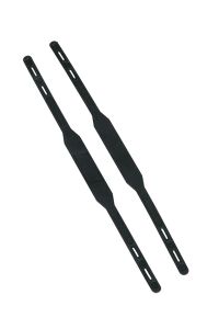 LT Kids Accessories elastisk fotstrikk 2pk i silikon til parkdress og regntøy sort