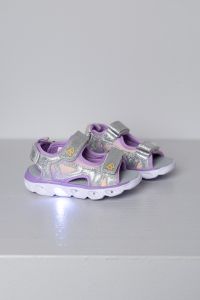 Sandal med lys Lilleglimt Sølv-lilla