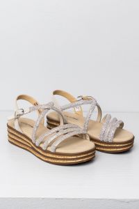 Sandal Mira komfort Krem-sølv