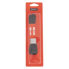 Skolisse tynn rund (2mm) 80 CM sort