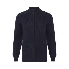 Full zip Strikkejakke mørkeblå
