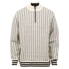 Islendergenser med 1/2 zip Valur Hvit