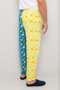 Pyjamasbukse påske Herre Gul-blå