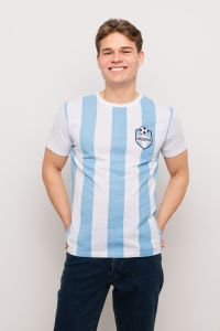 T-skjorte Fotball Blå hvit