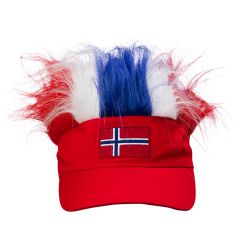 Solskjerm med hår Norge Rød