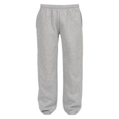 Basic joggebukse med strikk og snøring i livet gråmelert