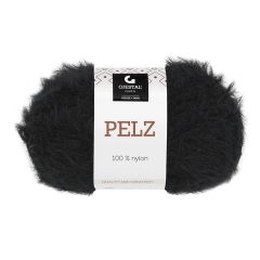 Pelz garnnøste svart