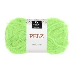 Pelz garnnøste neongrønn