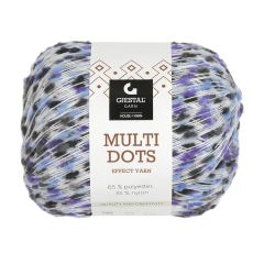 Multi dots garnnøste blå detalj