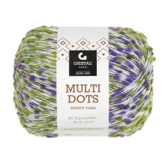 Multi dots garnnøste gul/grønn/lavendel