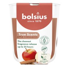 True Scent duftelys i glass 8x7,3cm  Apple cinnamon