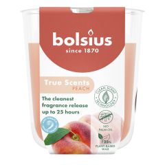 True Scent duftelys i glass 8x7,3cm Peach