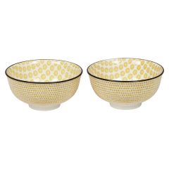 Lucy skål ring 11,5cm 2pk Gul