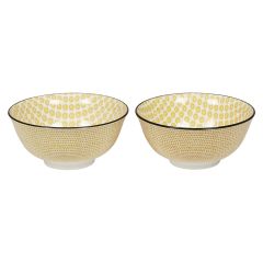 Lucy skål ring 15,5cm 2pk Gul