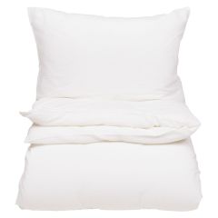 Krepp sengesett 200x220 klassisk ensfarget 