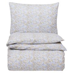 Krepp sengesett 140x220 Småblomster Blå-grønn