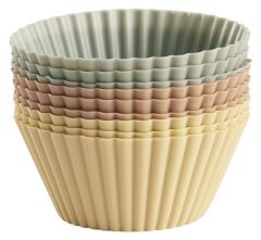 Muffinsformer i silikon 9pk Flerfarget