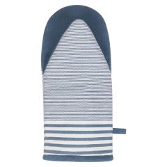 Blå stripet grillvott 15x33 cm Blå-hvit