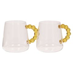 Krus med hank 2pk Pearls Amber
