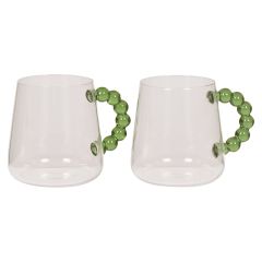 Krus med hank 2pk Pearls Grønn