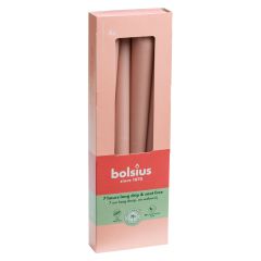 Kronelys 4 pk 24,5cm Tåkerosa