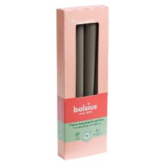 Kronelys 4 pk 24,5cm Taupe-brun