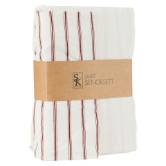 Sengesett glatt Natur 140x200 Hvit-brun