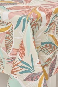 Voksduk Hawaii Beige-turkis