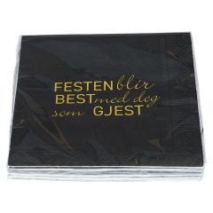 Serviett med tekst 12pk Original