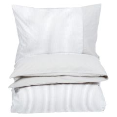 Sengesett glatt Linje Hvit-beige