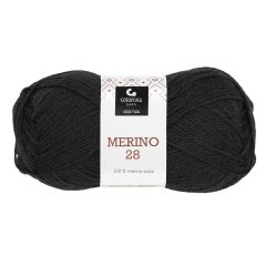 Merino 28 50gr garnnøste 103 - Sort
