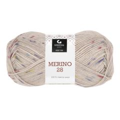 Merino 28 multi 50gr garnnøste 125 - Grå lollipop multi