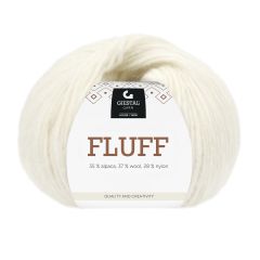 Fluff 50gr garnnøste 401 - Hvit