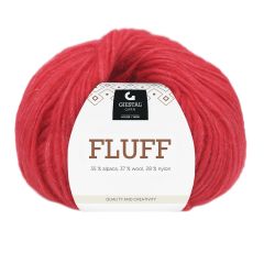 Fluff 50gr garnnøste 417 - Rød