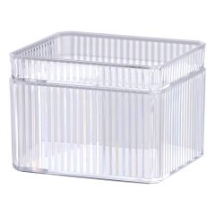 Oppevaringsboks med lokk 13x12x9,5 cm Blank