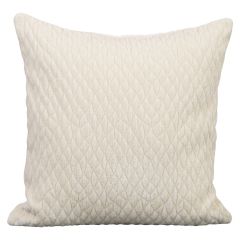 Putetrekk Monokrom Velour 45x45 Offwhite