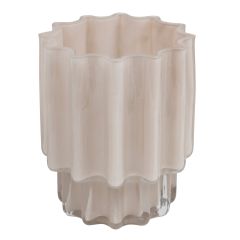 Vase-lysglass Rily Beige