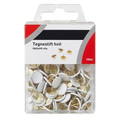 Tegnestift hvit 100stk Tegnestift hvit 100stk