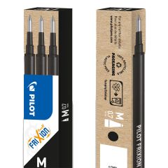 Refill PILOT Frixion 07 sort 3stk Refill PILOT Frixion 07 sort 3stk