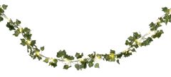 Lyslenke eføy med ledlys 2m Grønn